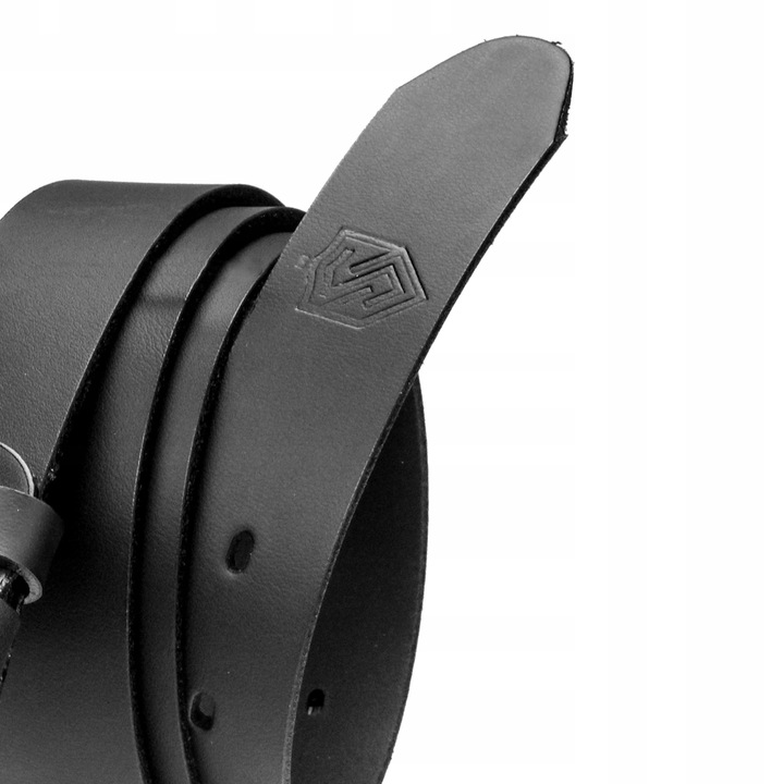 Pasek Męski Skórzany STEVENS Czarny 3cm Wąski Spodni Garnituru Jeans