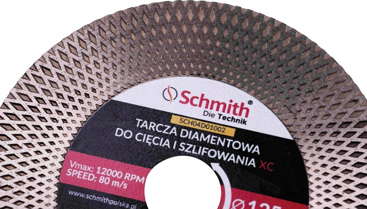 TARCZA DIAMENTOWA DO CIĘCIA GRESU PŁYTEK 125MM DO SZLIFOWANIA POD KĄTEM 45