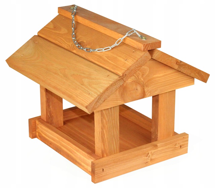 Karmnik dla ptaków zimujacych Drewniany domek budka Wiszący Łancuszek