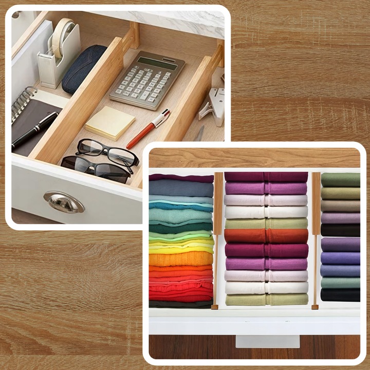 4x ORGANIZER WKŁAD DO SZUFLADY SZUFLAD SZAFY PRZEGRÓDKA SEPARATOR PODZIAŁKA