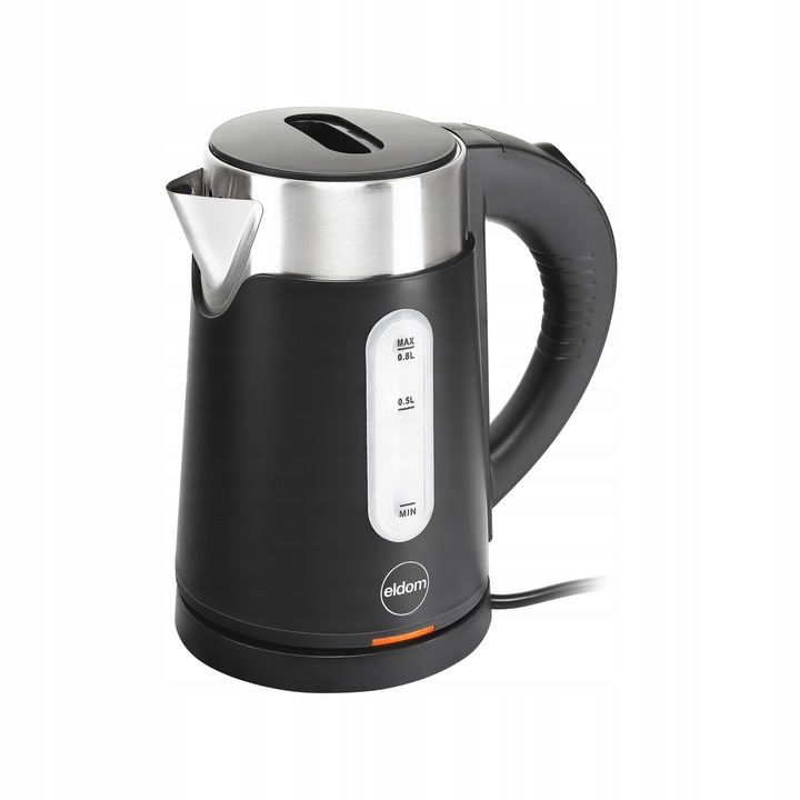 CZAJNIK ELEKTRYCZNY BEZPRZEWODOWY 0,8L CZARNY MAŁY TURYSTYCZNY 1000 W