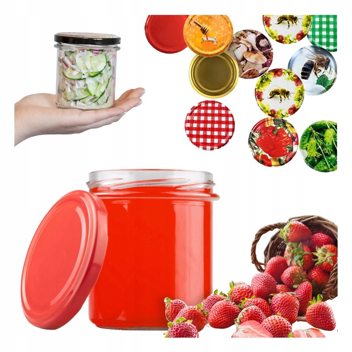 15x SŁOIK 350ml MIÓD DŻEM MIĘSO PASZTET PRZETWORY SŁOIK PROSTY Z ZAKRĘTKĄ