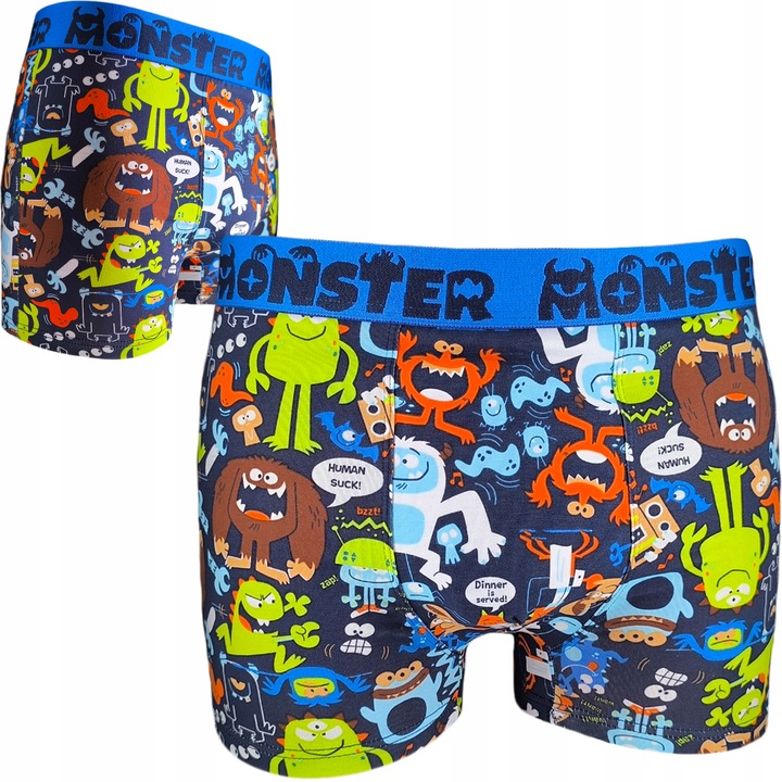 NETi Dopasowane Kolorowe Bokserki Męskie Bawełna-Modal z Szeroką Gumą 4-Pak