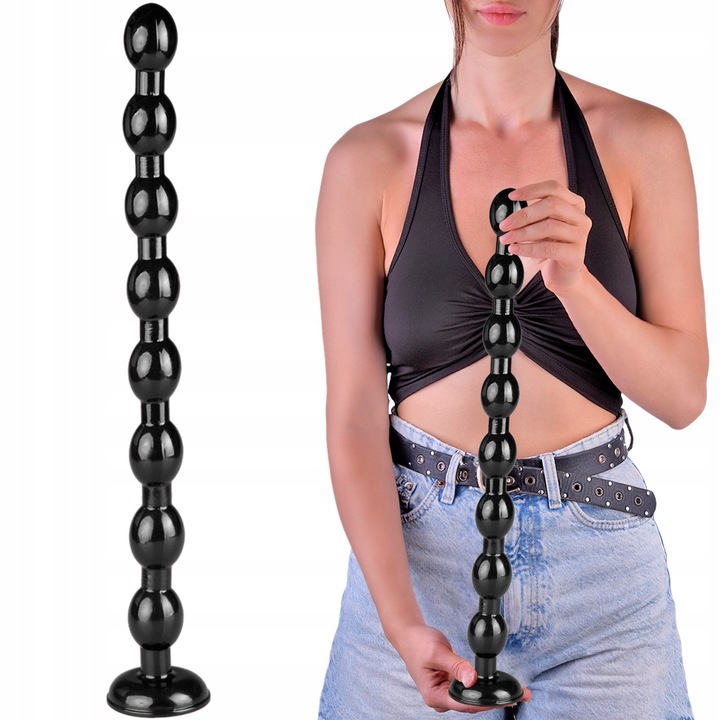 Długi Korek XXL 50 cm, Elastyczne Kulki Analne Na Przyssawce