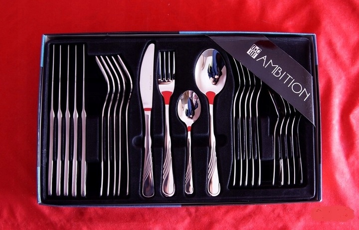 AMBITION 24 SZTUĆCE NIERDZEWNE DO ZMYWARKI NAPOLI ZESTAW KOMPLET NA 6