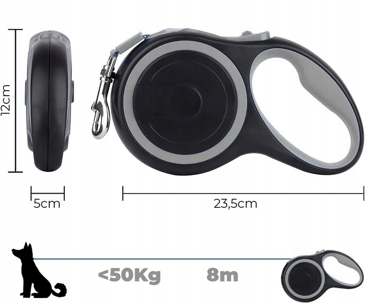 SMYCZ AUTOMATYCZNA DLA PSA TAŚMA Z BLOKADĄ ODBLASKOWA MOCNA ZWIJANA