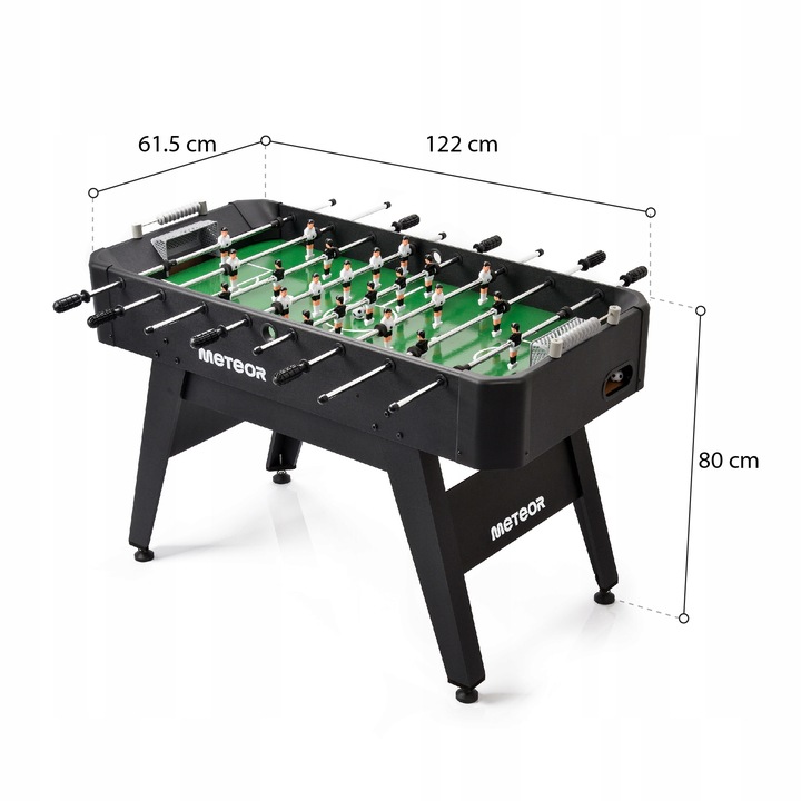 DUŻY STÓŁ DO PIŁKARZYKÓW LEAGUE PIŁKARZYKI METEOR 122x61x80 MDF LAMINAT