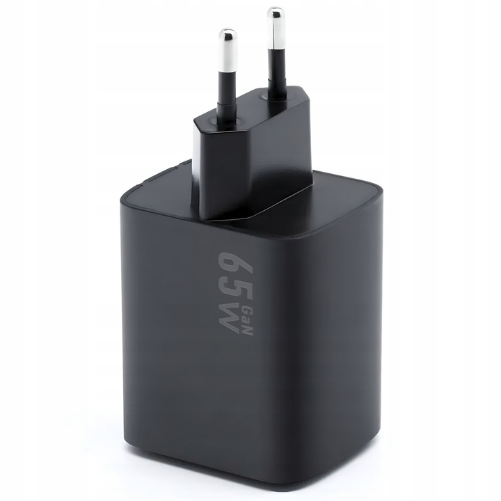 ŁADOWARKA SIECIOWA SZYBKA 65W GaN USB 2x USB-C PD QC 4.0 MOCNA UNIWERSALNA