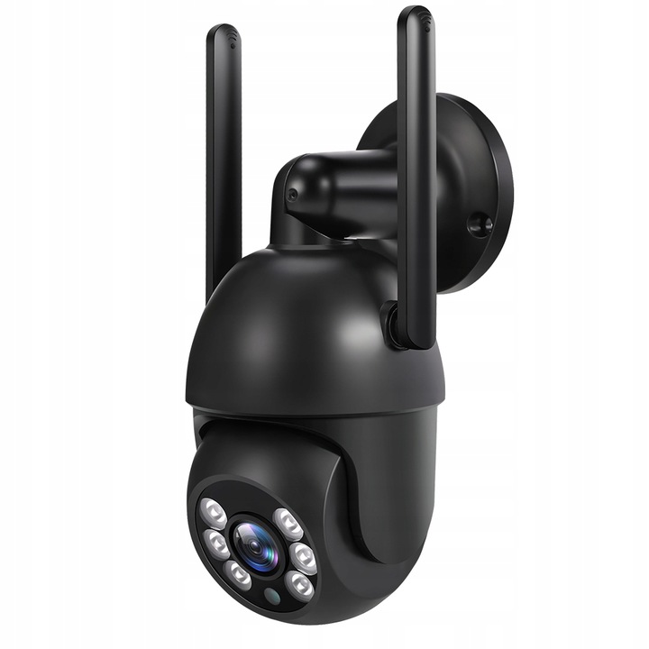 Zewnętrzna Kamera IP WiFi 8MP TUYA Ultra HD 4K ZOOM Z MIKROFONEM SD CZARNA