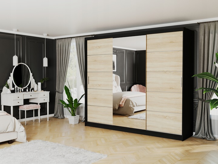 Szafa przesuwna Norvio I 250 cm z lustrem