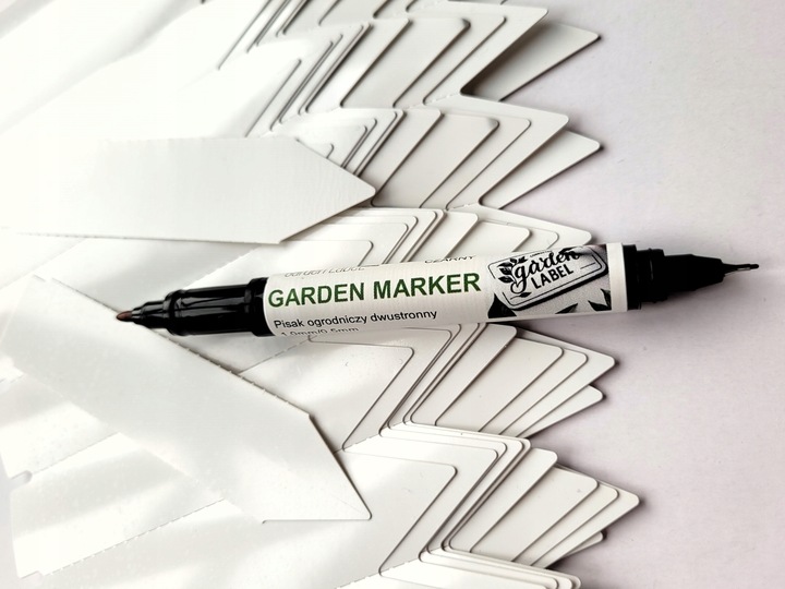 MARKER + Etykiety ogrodnicze wtykane strzałki do pisania BIAŁE 105x23,5 100