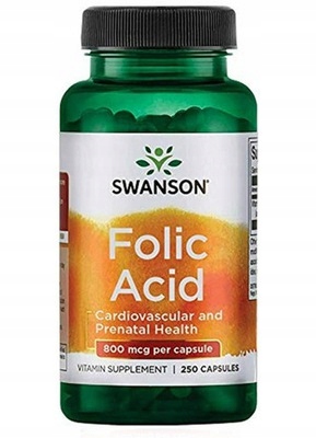 SWANSON KWAS FOLIOWY 800mg 250kaps