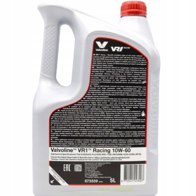 Valvoline VR1 Racing 10W60 5L