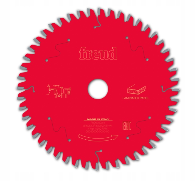 FREUD Piła HM do Laminatu 160x20x48Z -5° negatyw / do zagłębiarki