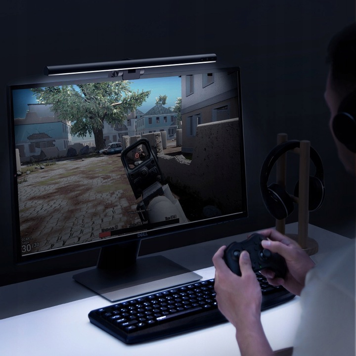 Baseus ergonomiczna dotykowa regulowana lampka wisząca LED na monitor USB-C