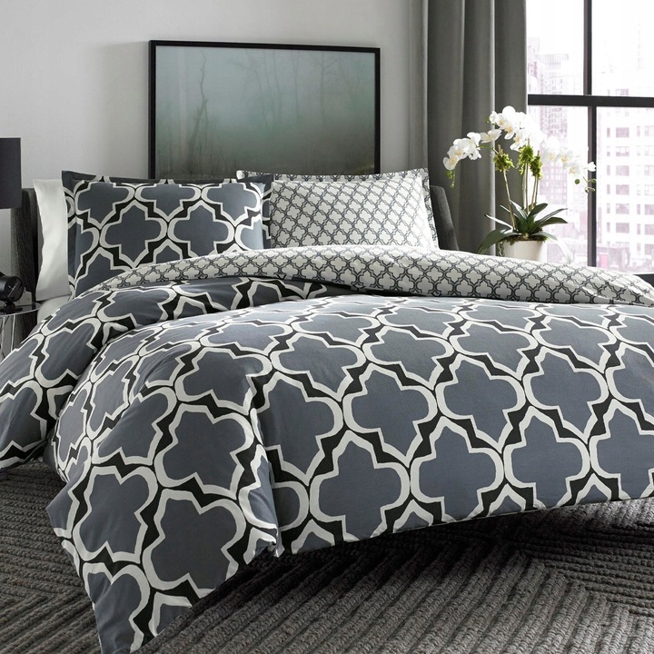 POŚCIEL KOMPLET 160x200 + 2x POSZEWKA 70x80 BAWEŁNA SATYNOWA - RÓŻNE WZORY