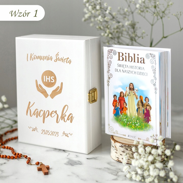 BIBLIA NA KOMUNIĘ PREZENT NA CHRZEST PISMO ŚWIĘTE NA KOMUNIĘ PAMIĄTKA