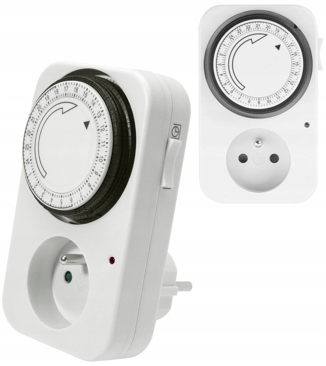 PROGRAMATOR CZASOWY WYŁĄCZNIK MECHANICZNY DOBOWY GNIAZDKO TIMER 24H 3500W