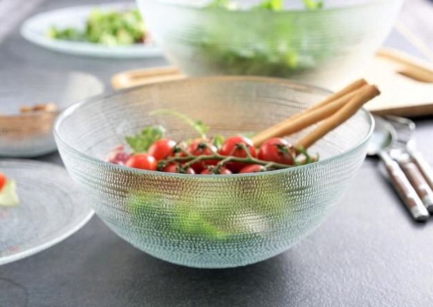 MISKA SALATERKA SZKLANA MISA 17cm MISKI DO SAŁATKI NA SAŁATKĘ ZESTAW 2szt