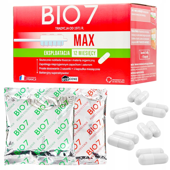 BIO7 MAX 2kg BAKTERIE DO OCZYSZCZALNI ECOGENE Bakterie Bio7 Max na
