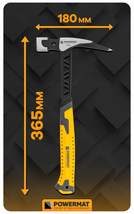 MŁOTEK CIESIELSKI DEKARSKI DO GWOŹDZI HARTOWANY STAL MONOBLOK MAGNES