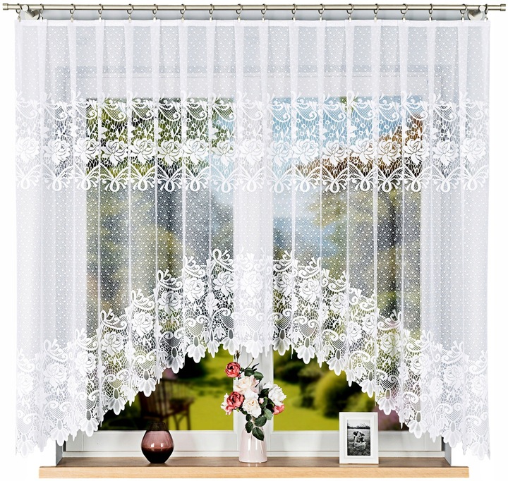 Firana żakardowa DEMETRIA 400x160cm (gotowa) z łukiem