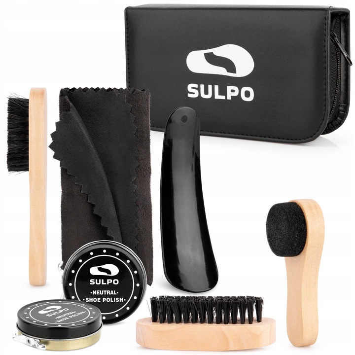 Zestaw do czyszczenia pielęgnacji butów czarna i bezbarwna pasta łyżka