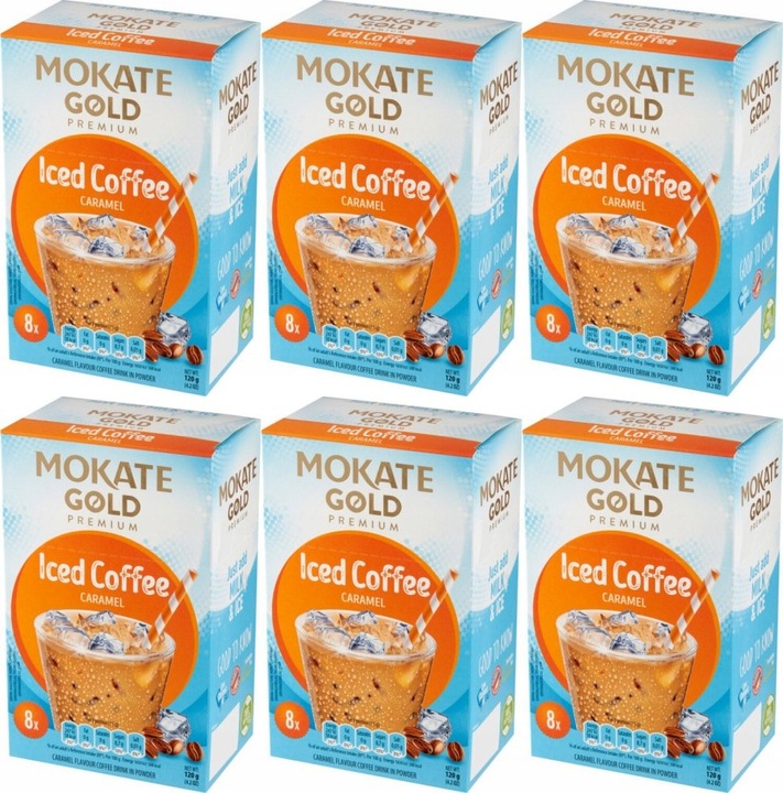 Napój Kawowy Kawa Mrożona Premium Iced Coffe Karmelowa 8 szt. Mokate x6