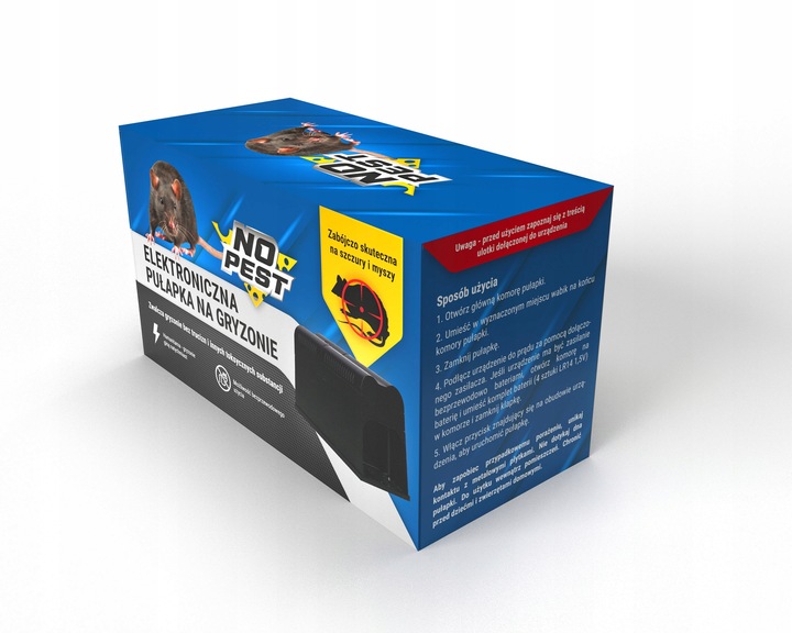 ELEKTRYCZNA PUŁAPKA NA SZCZURY MYSZY GRYZONIE NO PEST TUNELOWA NA
