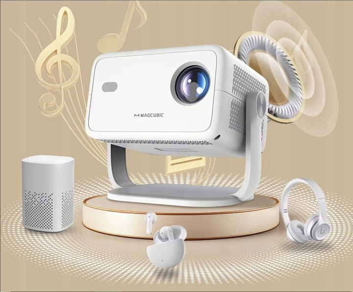 PROJEKTOR SMART MAGCUBIC L018 4K 1080p ANDROID LED TV WiFi GŁOŚNIK BT