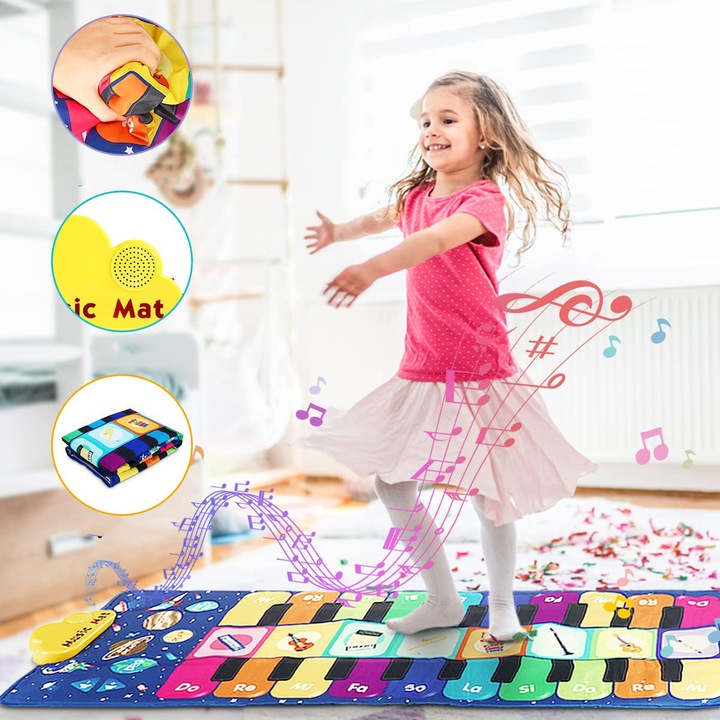 MATA DO PIANINA MUZYCZNA INTERAKTYWNA GRA DO TAŃCA DLA DZIECI PREZENTY DUŻA