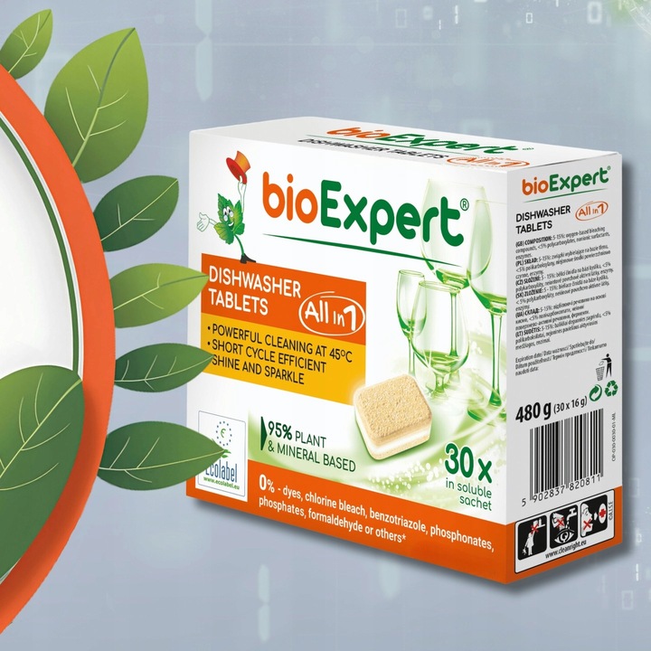 Tabletki do zmywarki ekologiczne Krystaliczny Blask ALL IN1 30szt BIOEXPERT
