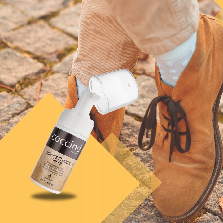 Zestaw do Czyszczenia Butów Zamszowych Pianka Gumka Szczotka Coccine 3w1