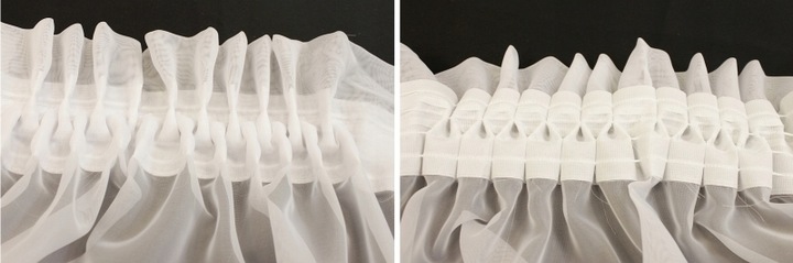 TAŚMA marszcząca SMOK 6 cm szer. BAWEŁNA ROLKA 50m taśmy do firan zasłon