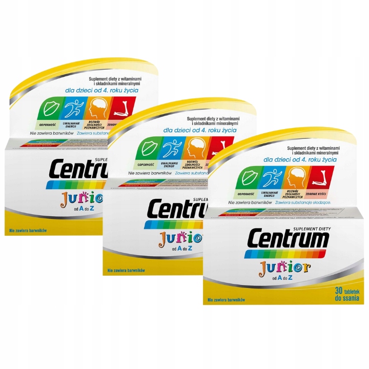 Centrum Junior Witaminy dla Dzieci 3x30 Tabletek