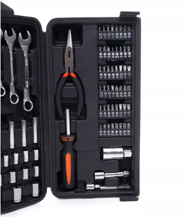 ZESTAW KLUCZY NARZĘDZI KLUCZE NASADOWE W WALIZCE 140 EL WALIZKA NARZĘDZIOWA