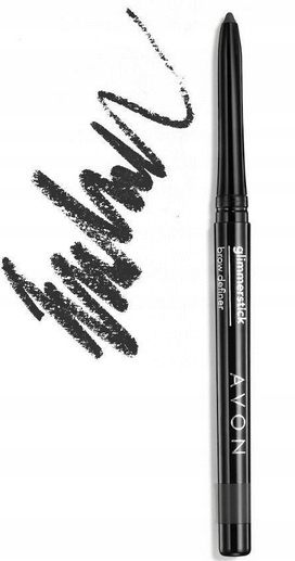 AVON Mikrocienka Micro Fine Kredka konturówka brwi brąz brązowa SOFT BLACK