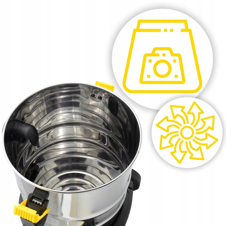 ODKURZACZ PRZEMYSŁOWY BEZWORKOWY Z OTRZĄSACZEM DO GIPSU SUCHO MOKRO