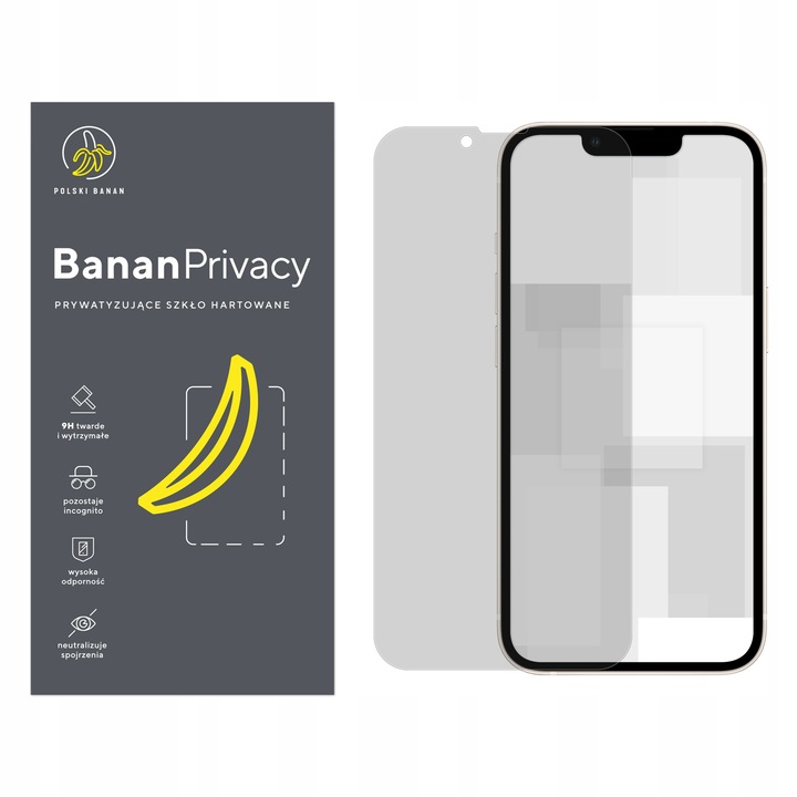 Szkło hartowane prywatyzujące 9H BananPrivacy do Apple iPhone 13