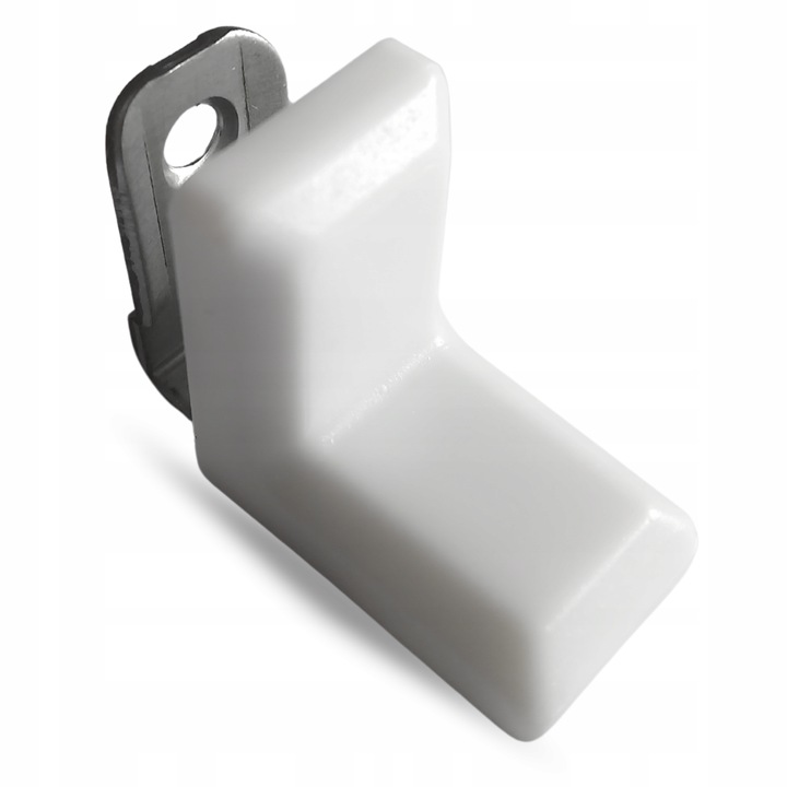 Kątownik meblowy komandorek wspornik metalowy + osłonka BIAŁY (02)