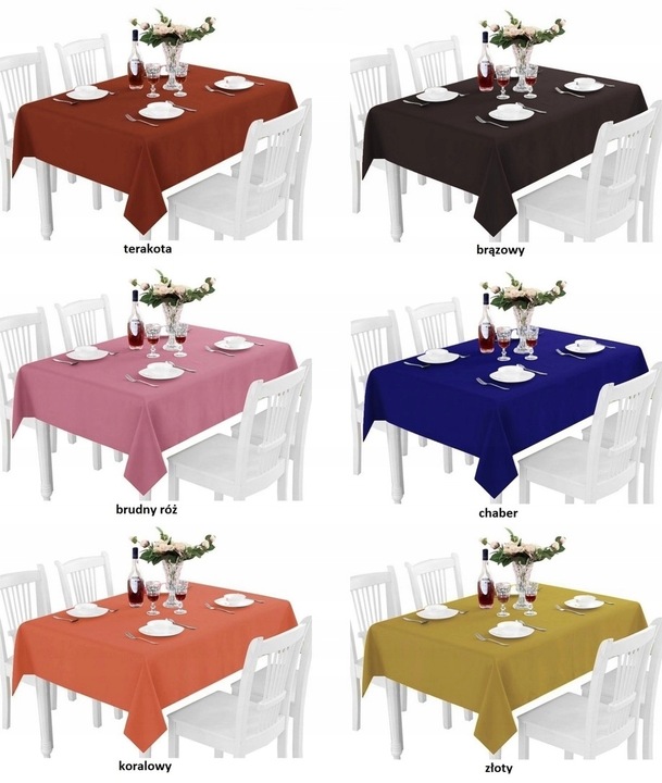 OBRUS GŁADKI MATOWY PRACTICAL 140x200 GRUBY KOLORY