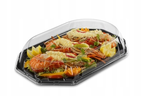 Patery Tace cateringowe na żywność z przykryciem 35 cm x 24,7 cm 10sztuk