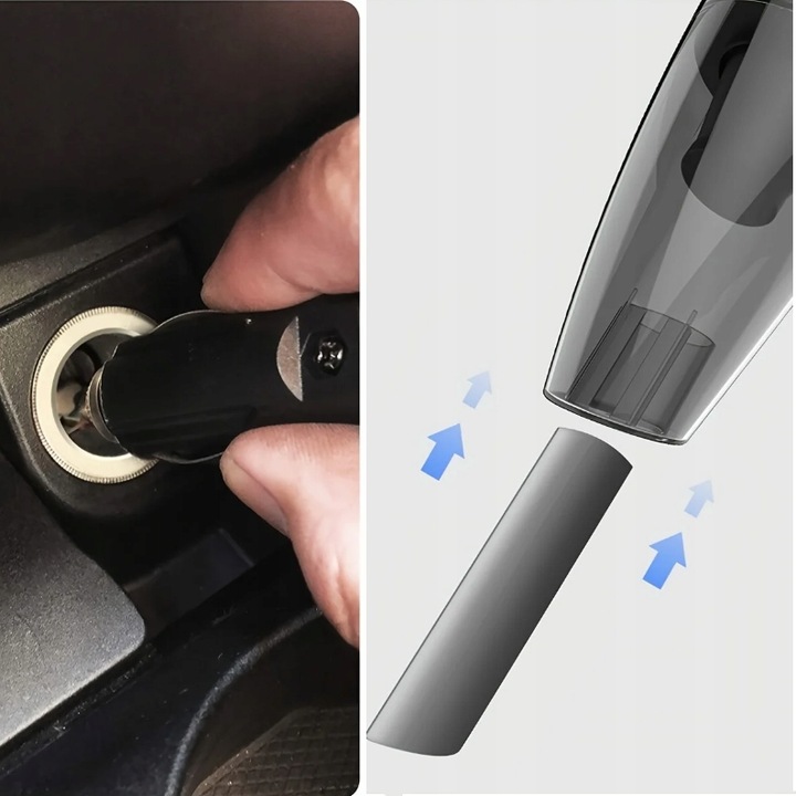 Odkurzacz Ręczny Bezprzewodowy Bezworkowy Samochodowy Cichy Filtr+ Końcowki