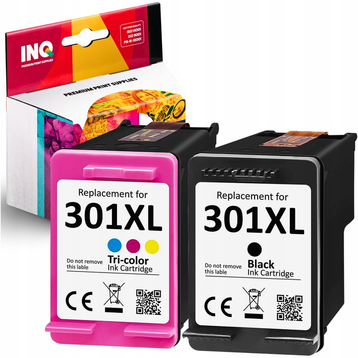 Tusze do HP 301 XL czarny kolor POWIĘKSZONE