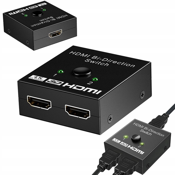 HDMI 2.0 SWITCH ROZDZIELACZ 2x DO 1 HDMI 4K BI-DIRECTION 2x1 SPLITTER