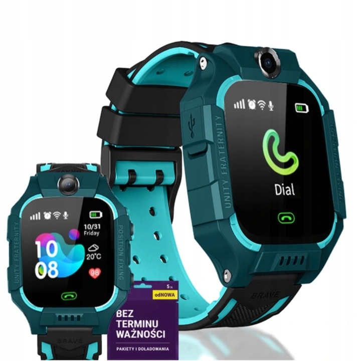 SMARTWATCH ZEGAREK SMARTBAND DLA DZIECI LOKALIZATOR GPS + KARTA SIM