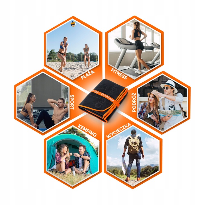 RĘCZNIK Z MIKROFIBRY 80x150 cm czarny NEW