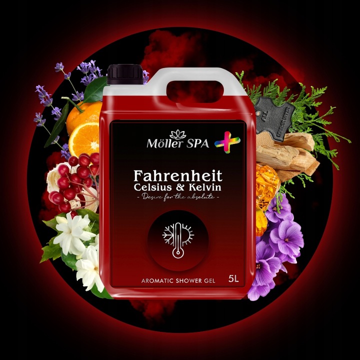 ŻEL POD PRYSZNIC O ZAPACHU PERFUM FAHRENHEIT MĘSKI Moller SPA PLUS 5L