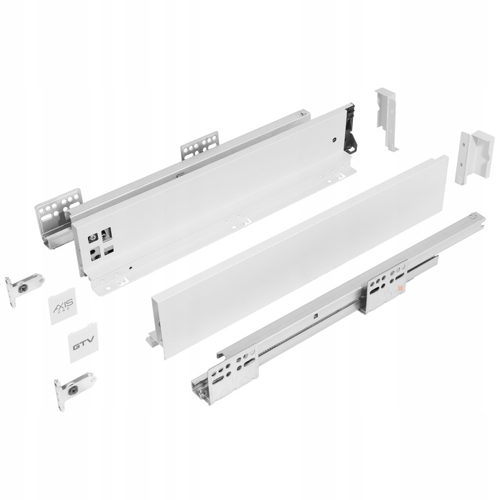 Szuflada GTV AXIS PRO H86 L500, cichy domyk, biały,