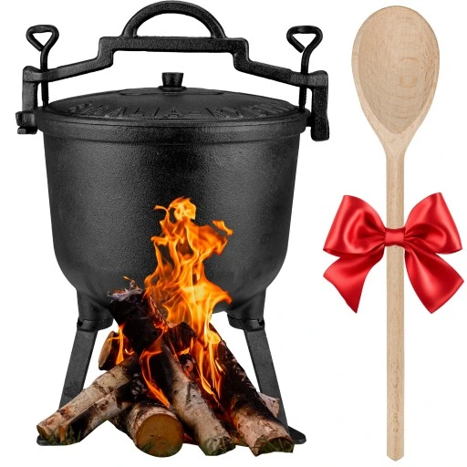 KOCIOŁEK ŻELIWNY Myśliwski 10L Garnek na ognisko